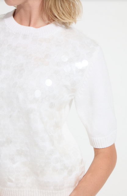 NATALIE HAND-STITCH SEQUIN SWEATER-21-4033