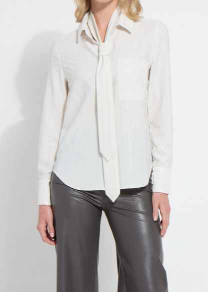 TATIANA STRIPED SEQUIN SHIRT-23-4028