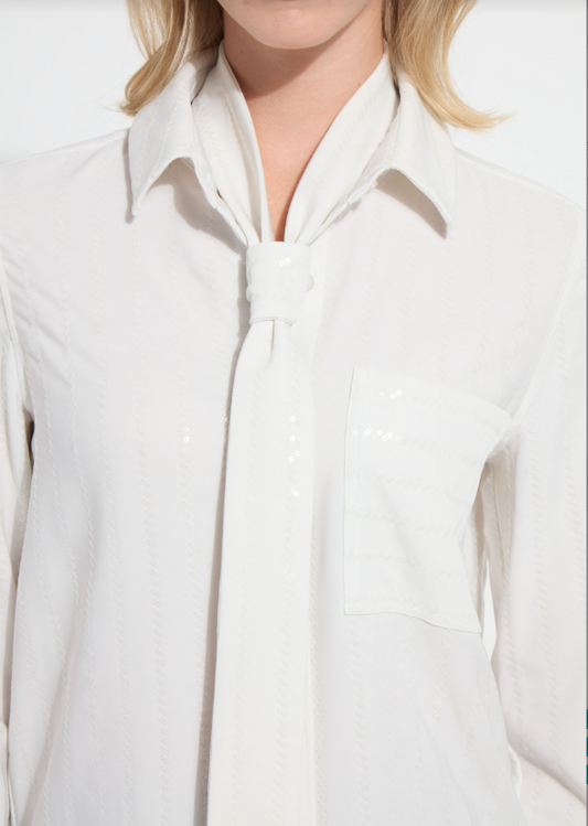 TATIANA STRIPED SEQUIN SHIRT-23-4028