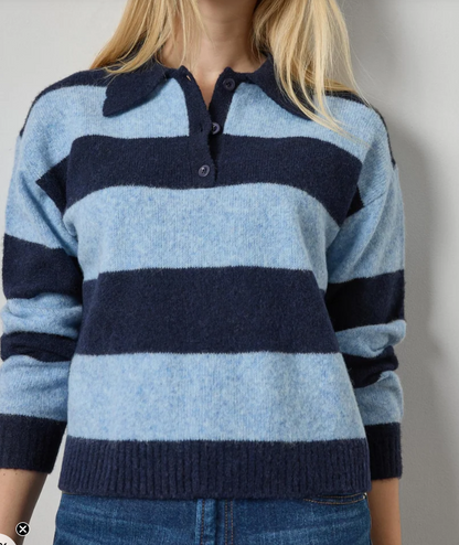 STRIPED POLO SWEATER PA3604