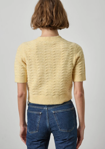 SHORT SLEEVE CREWNECK CARDIGAN PA3605