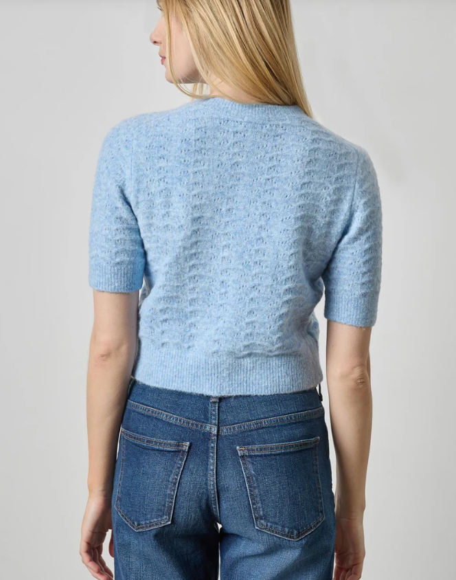 SHORT SLEEVE CREWNECK CARDIGAN PA3605
