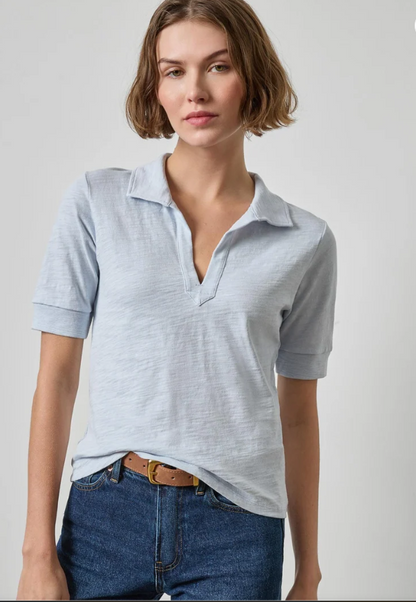 ELBOW SLEEVE COLLARED SPLIT NECK PA3515