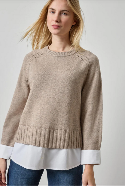 MIXED MEDIA CREWNECK PA3596