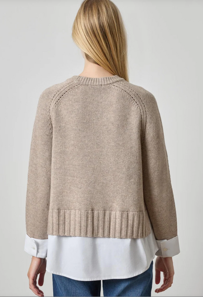 MIXED MEDIA CREWNECK PA3596