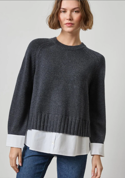 MIXED MEDIA CREWNECK PA3596