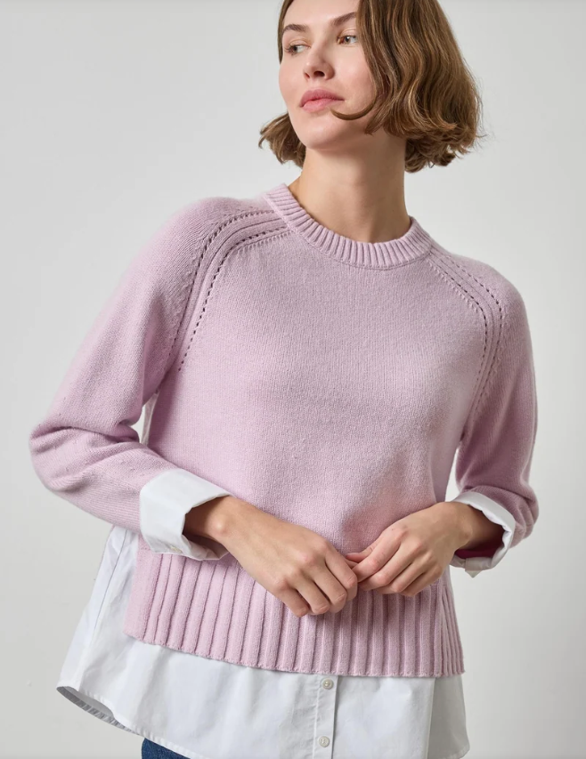 MIXED MEDIA CREWNECK PA3596