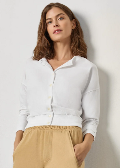 RIB TRIM CARDIGAN LONG SLEEVE PA3336