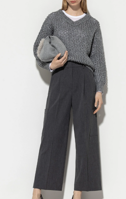 CASHMERE BLEND CARGO PANTS 608580