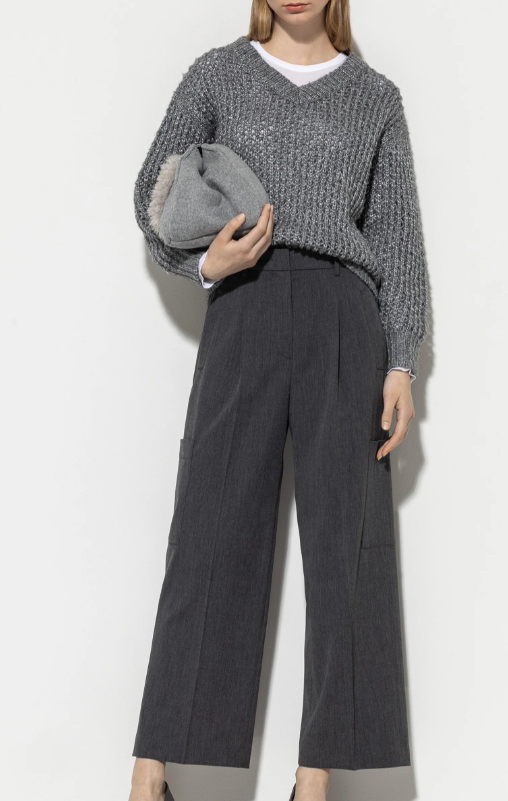 CASHMERE BLEND CARGO PANTS 608580