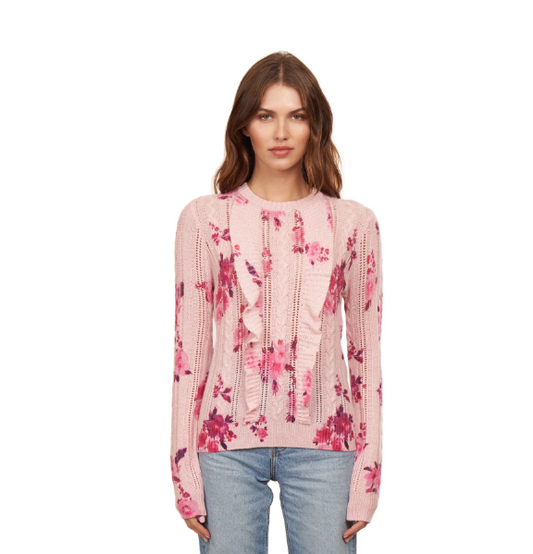 FLORAL CABLE POINTELLE R13795