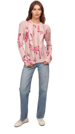 FLORAL CABLE POINTELLE R13795