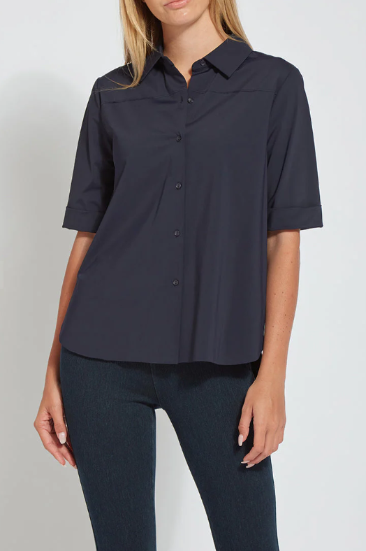 JOSIE SHORT SLEEVE BUTTON DOWN 21-2755