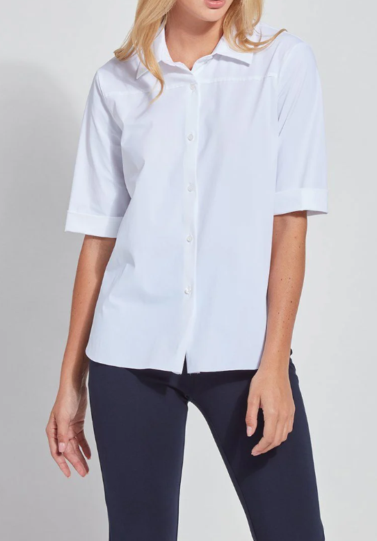 JOSIE SHORT SLEEVE BUTTON DOWN 21-2755