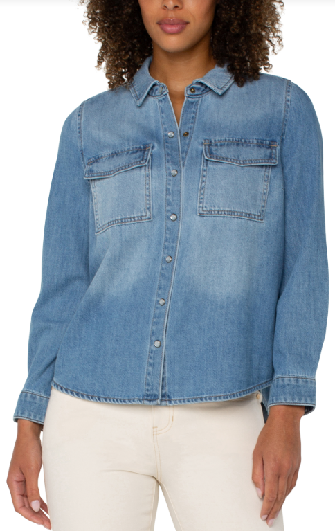 DENIM SHIRT WITH POCKET LM8H17RZA