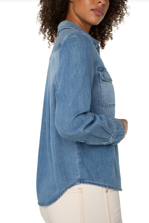 DENIM SHIRT WITH POCKET LM8H17RZA