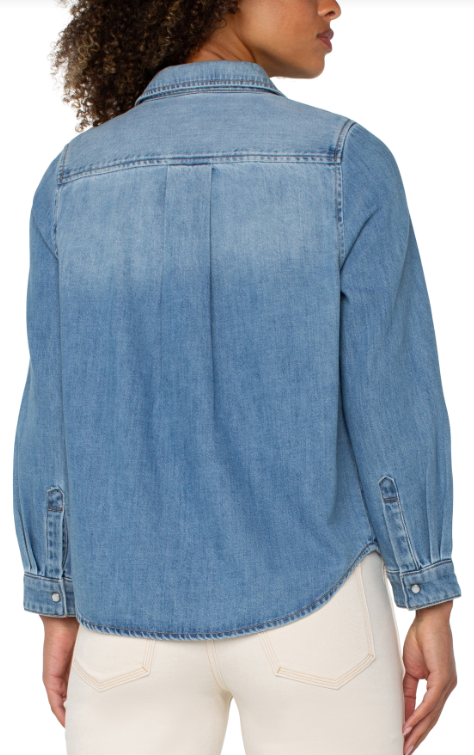 DENIM SHIRT WITH POCKET LM8H17RZA
