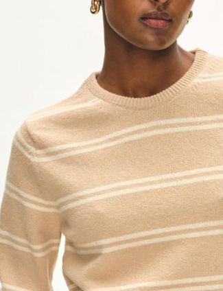 BOUCLE STRIPE CREWNECK  21534