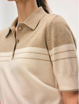 CASHMERE POLO TOP 21532