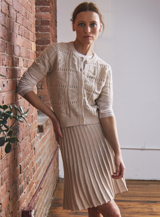 TILE STITCH CARDIGAN N14278