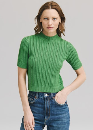 CROPPED RIB POINTELLE N14320