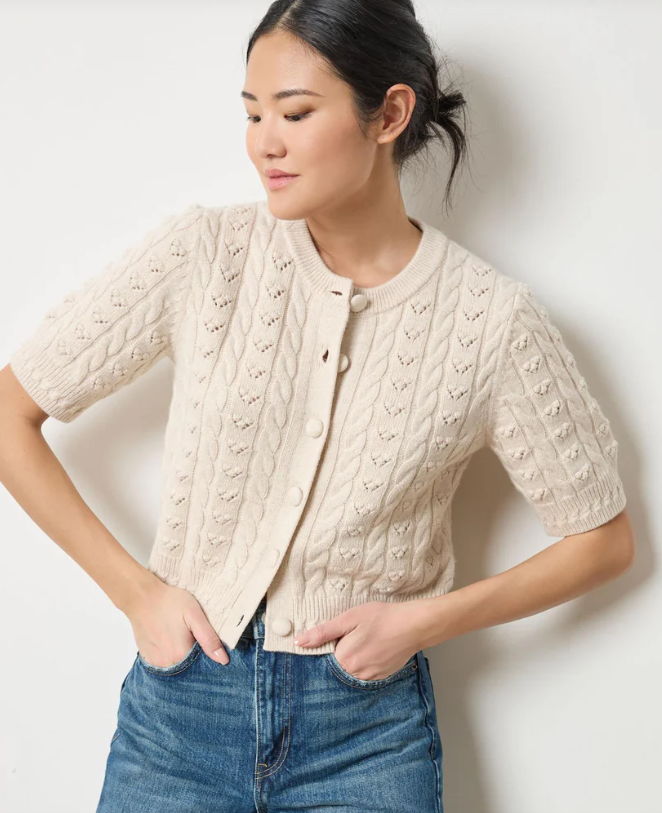 SHORT SLEEVE CARDIGAN PA3068