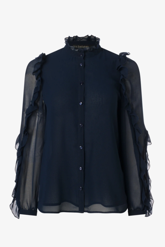 CHIFFON RUFFLE BLOUSE VC1586