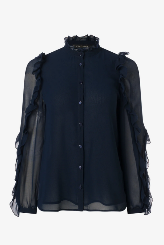 CHIFFON RUFFLE BLOUSE VC1586