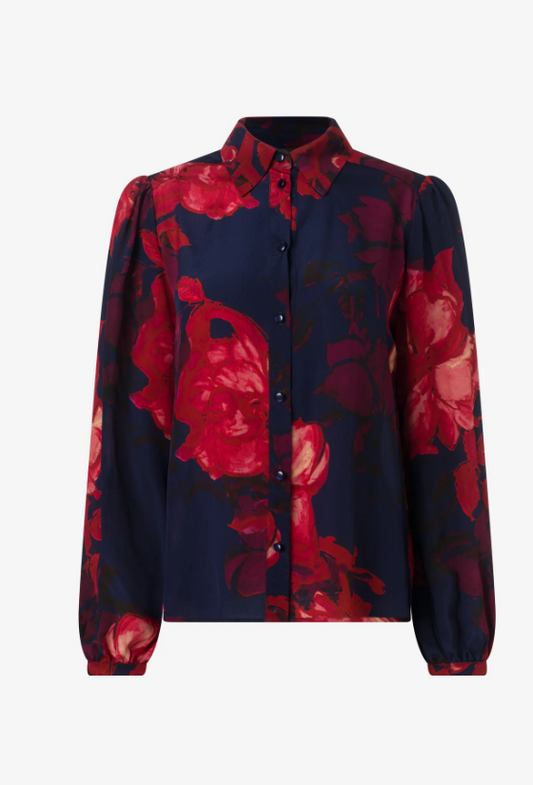 FLORAL PRINT BUTTON DOWN CB1544