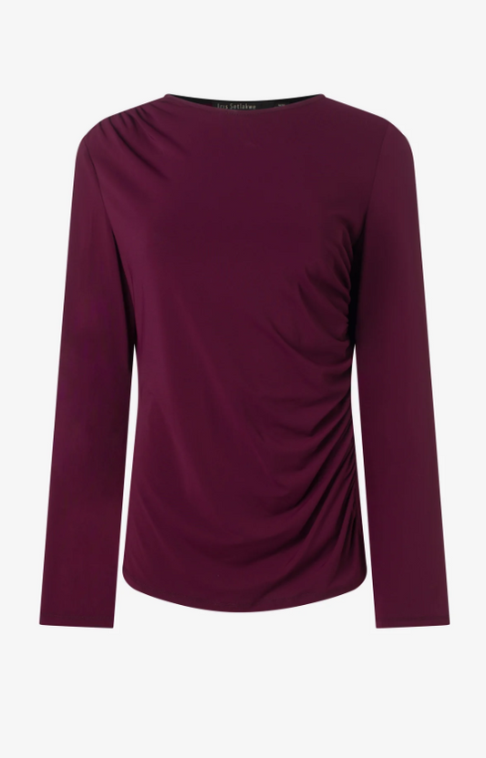 LONG SLEEVE SHIRRED TOP F25JM2013