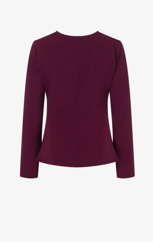 LONG SLEEVE SHIRRED TOP F25JM2013