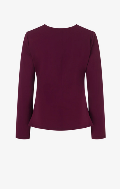 LONG SLEEVE SHIRRED TOP F25JM2013