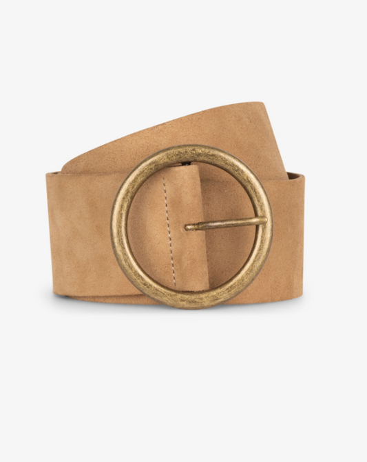 SUEDE BELT WITH BRASS BUCKLE SU9113