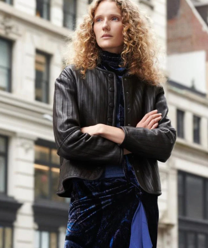 SPENCER RIBBED JACKET W/ BINDING