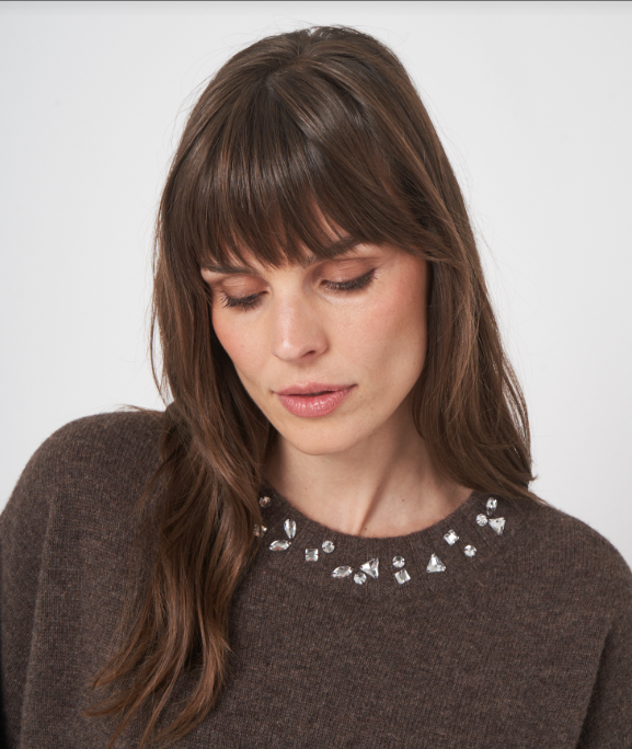 OVERSIZED KNIT W/ RHINESTONE 300451