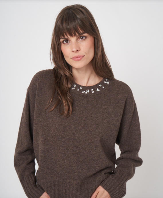 OVERSIZED KNIT W/ RHINESTONE 300451