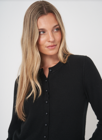 CROPPED CARDIGAN W/ PEARL BUTTONS 103592