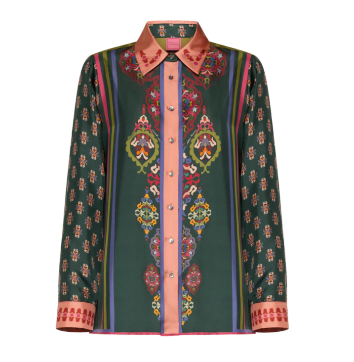 ALOE LONG SLEEVE PATTERN BLOUSE CML11454