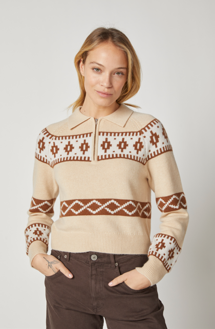 POLO PATTERN HALF ZIP K6601