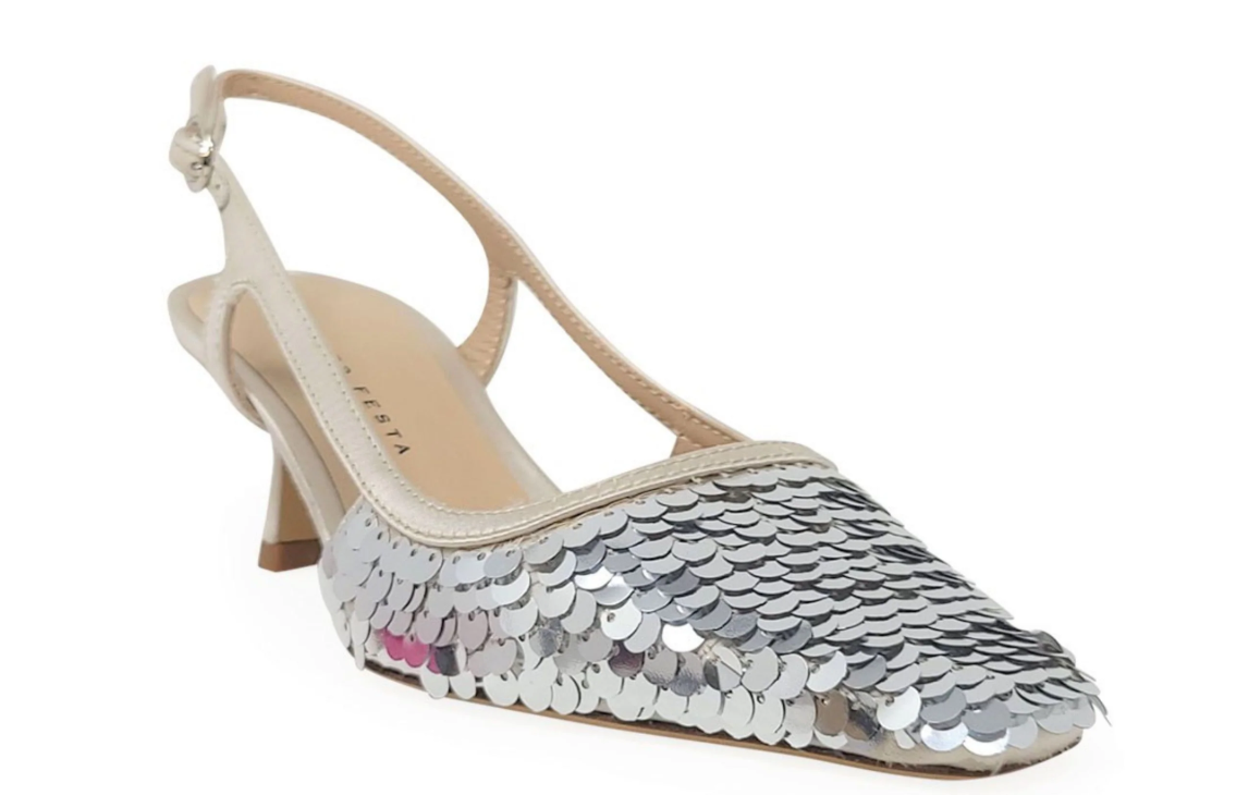 SIVIGLIA SEQUIN KITTEN HEEL