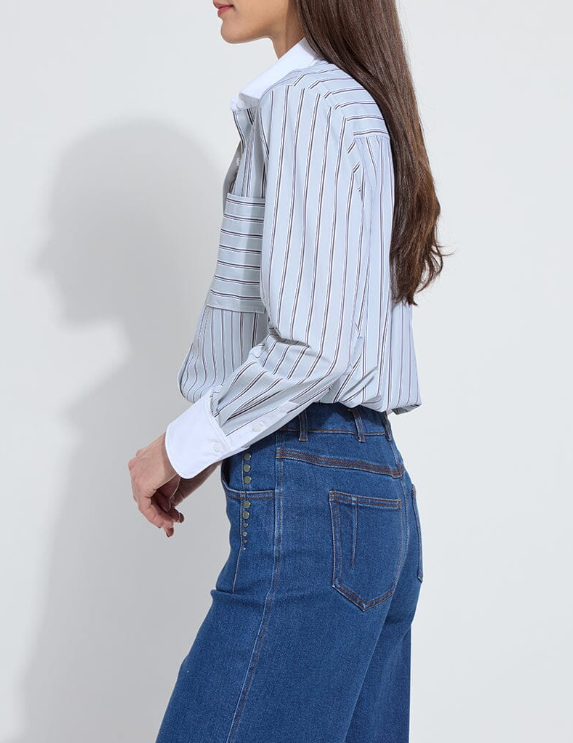 EXECUTIVE STRIPE BLOUSE 23-3638
