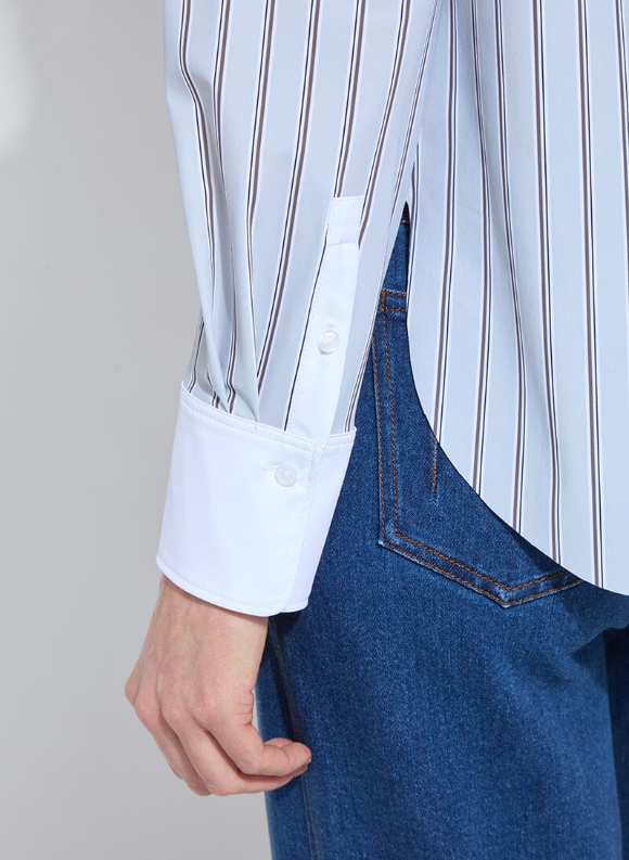 EXECUTIVE STRIPE BLOUSE 23-3638