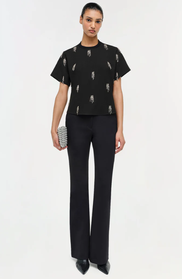 ABELIA S/S EMBELLISHED TEE 625-2135