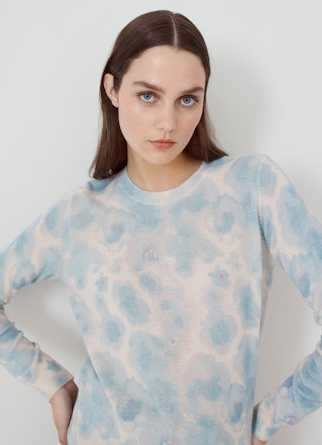 WATERCOLOR FLORAL CREW R14406