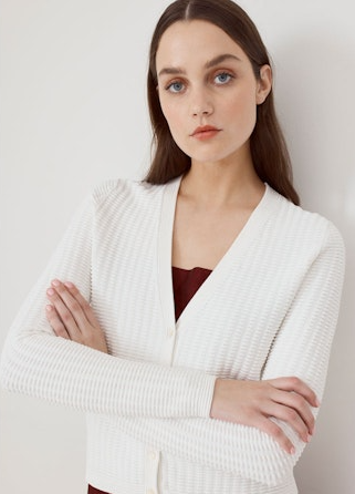 TEXTURE STITCH V NECK PCE14423