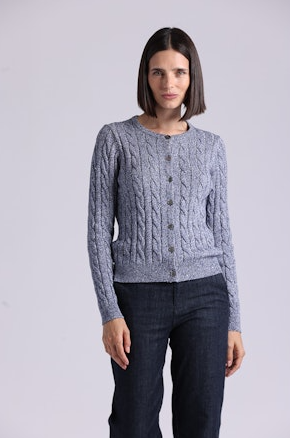 SPARKLE COTTON BLEND LS CARDI 97104