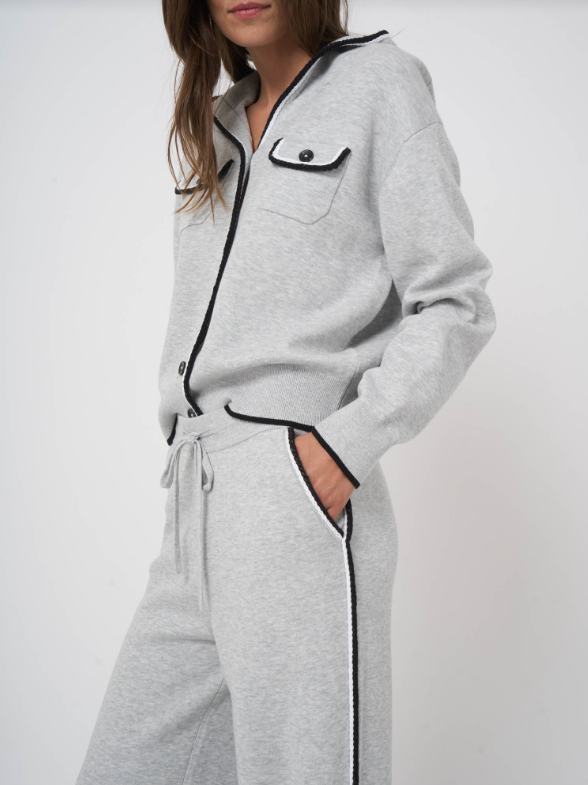 SIDE PIPING KNIT PANTS 401134