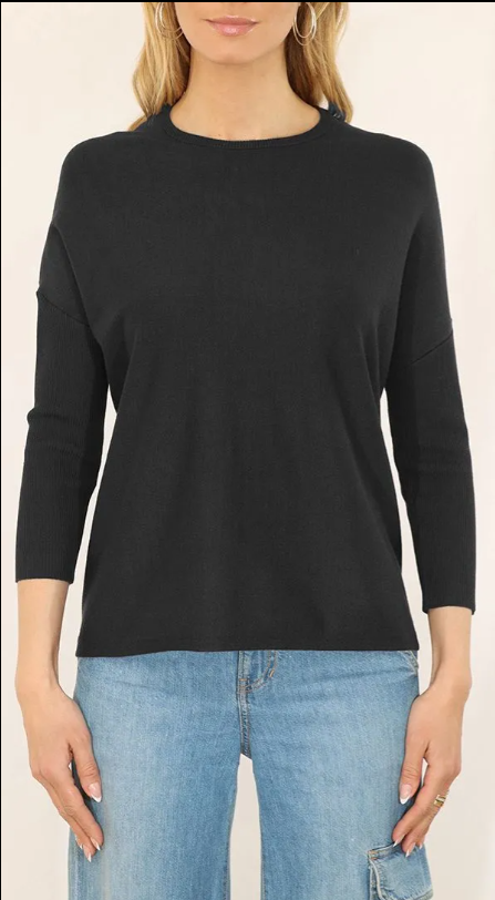 OVERSIZED CREWNECK WITH RIB SLEEVES 32357FW25