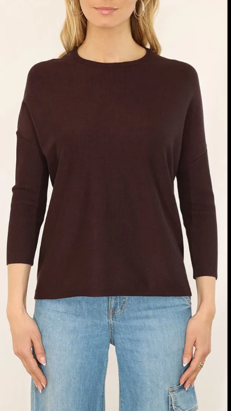 OVERSIZED CREWNECK WITH RIB SLEEVES 32357FW25