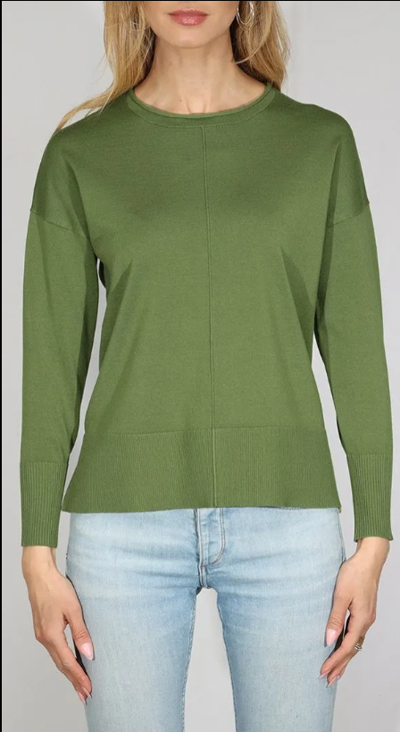 OVERSIZED CREWNECK WITH RIB SLEEVES 32357FW25